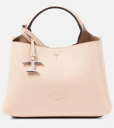 Tod's Apa Mini Leather Tote Bag In Pink