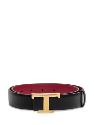 Tod's Belt New T Revers In Black