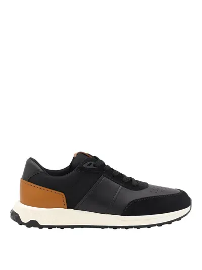 Tod's Black And Brown Suede Sneakers