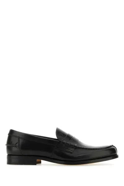 Tod's Black Leather Loafers In B999