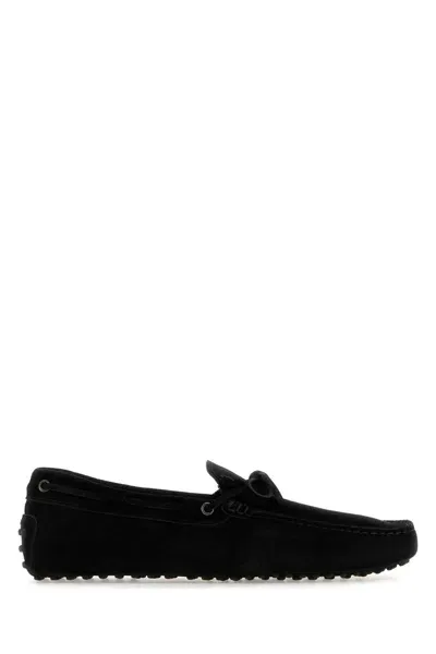 Tod's Black Suede Loafers