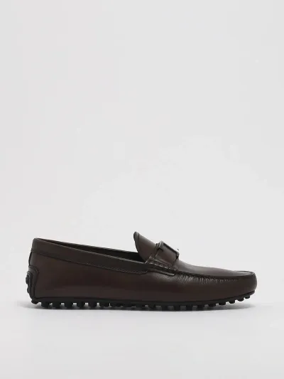 Tod's City Gommino T Piatta Loafers In Cioccolato