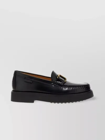 Tod's 20mm Leather Loafers In Black