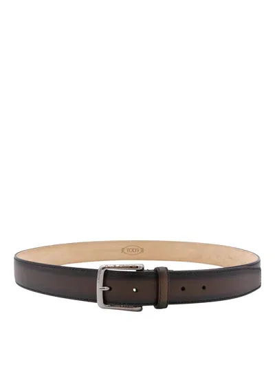 Tod's Dark Brown Leather Belt