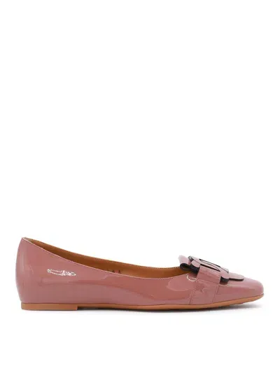 Tod's Dark Pink Flats In Light Purple