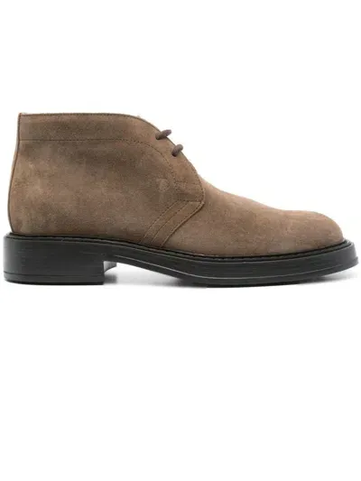 Tod's Desert Boots In Brown Suede