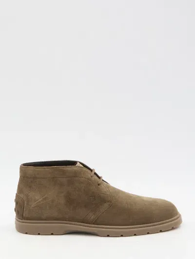 Tod's Desert Boots In Suede In Brown