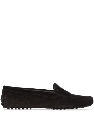 Tod's Gommini Leather Loafers In Black