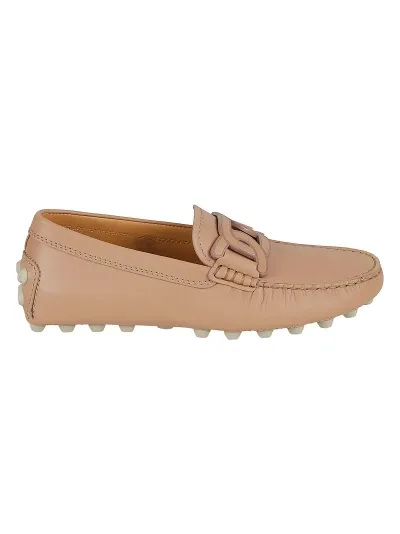 Tod's Gommino Macro 52k Catena Loafers In Beige