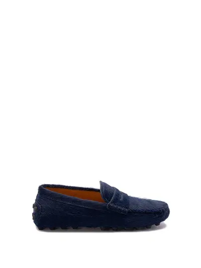 Tod's `gommino Macro` Loafers In Blue