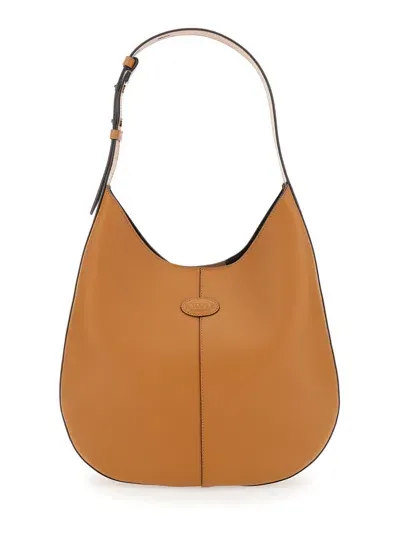 Tod's Small Di Leather Shoulder Bag In Brown