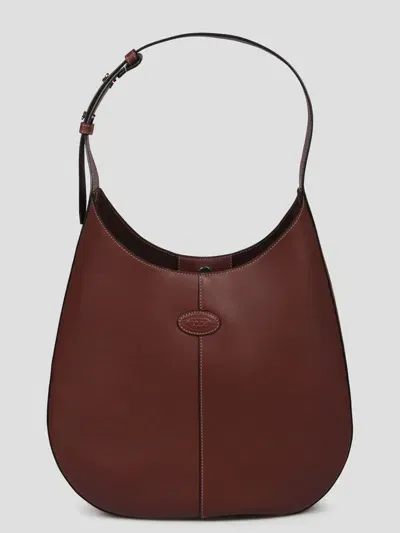 Tod's Hobo Leather Bag In Brown