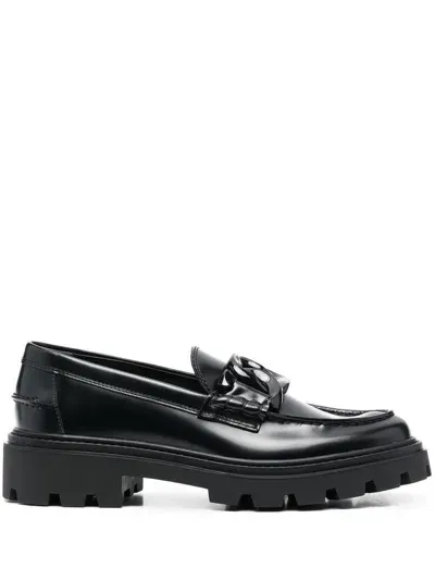 Tod's Kate Leather Loafers In 黑色