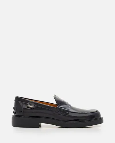 Tod's Leather Loafer In Black