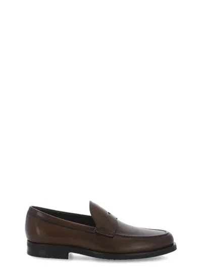 Tod's Leather Loafer In Brown