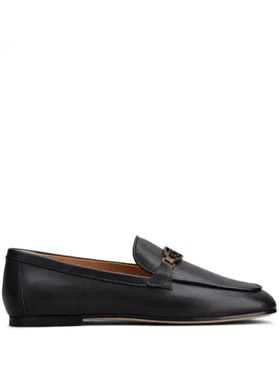 Tod's Leather Loafers In Black