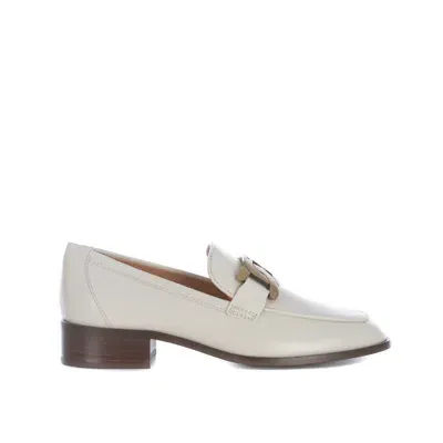 Tod's Leather Loafers In White