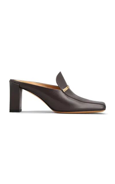 Tod's Leather Mules In Schwarz