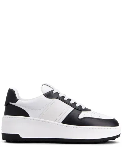 Tod's Platform Leather Sneakers In Black