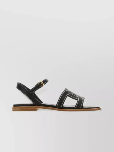 Tod's Kate Leather Sandals In Black