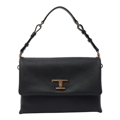 Tod's Leather Shoulder Bag In Black