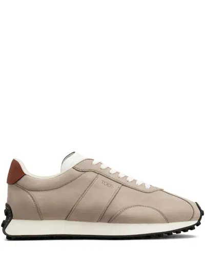 Tod's Leather Sneakers In Grey