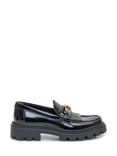 Tod's 30mm Brushed Leather Loafers In Black