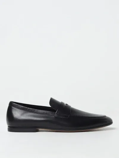 Tod's Mocassino Fondo Cuoio In Pelle Nero In Black