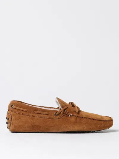 Tod's Bow Detail Leather Loafers In Braun