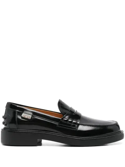 Tod's Leather Loafer In Black