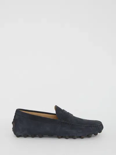 Tod's Macro 52k Gommino Loafers In Blue