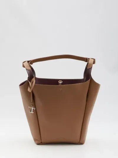 Tod's Leather Bucket Bag In Brown