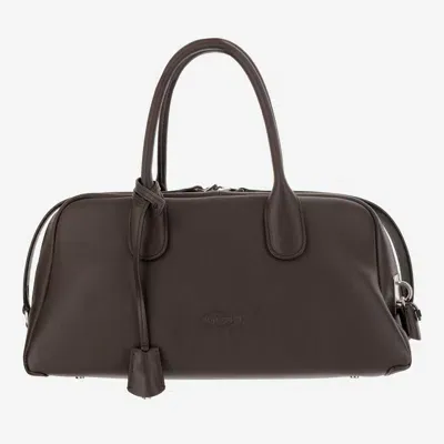 Tod's Medium Leather Dock Bag In Brown