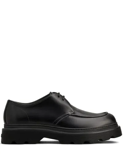 Tod's Lace-up Leather Derby Shoes In Black