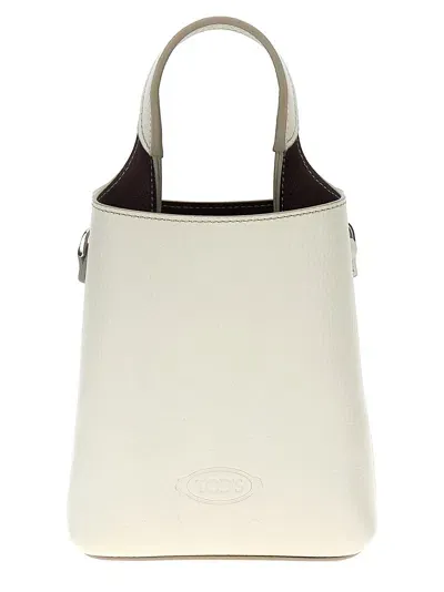 Tod's Micro Tod Hand Bags In White