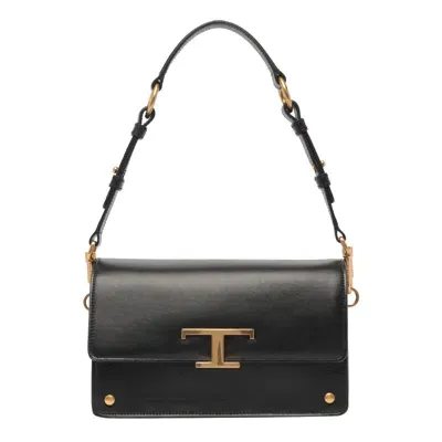 Tod's Black Leather Shoulder Bag