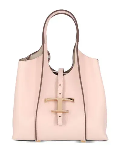 Tod's Mini T Timeless Tote Bag In Pink