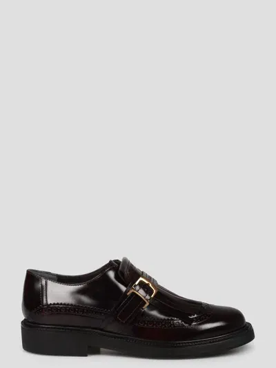 Tod's Monkstrap Loafers In Brown