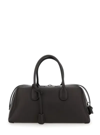 Tod's Aqb Bauletto Leather Bag In Brown