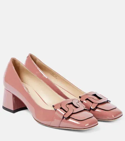 Tod's Patent Leather Pumps In Pink