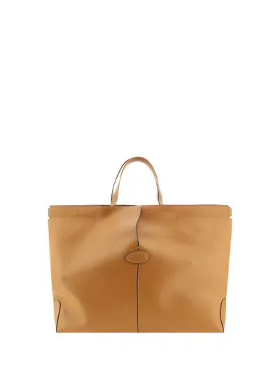 Tod's Dbm Shopping Leather Bag In Cuoio