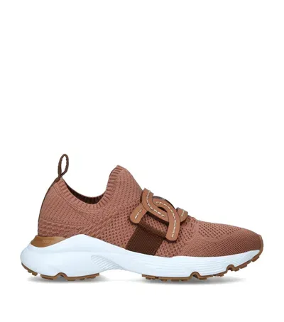 Tod's Sport Run 54c Calzino Sneakers In Brown