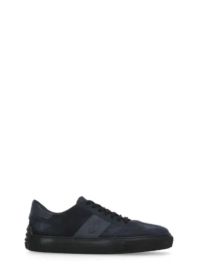 Tod's Suede Leather Sneakers In Black