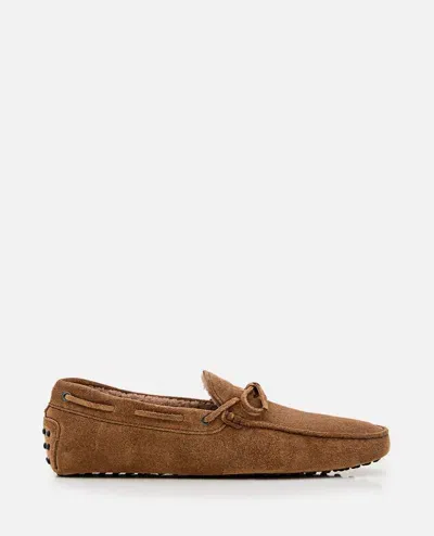 Tod's Suede Loafer In Brown