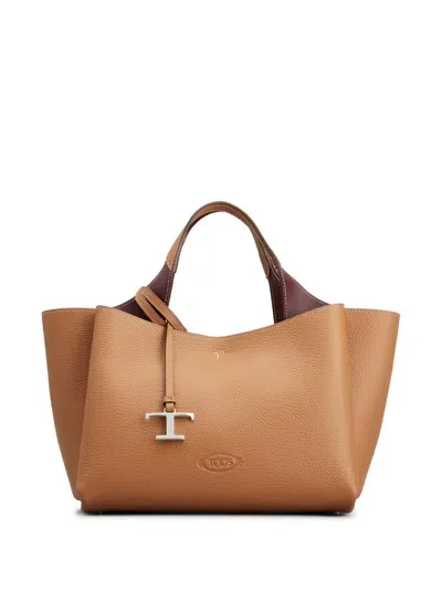 Tod's T Timeless Brown Tote Bag