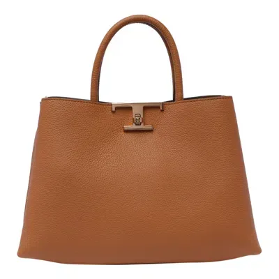 Tod's T Timeless Shopping Bag In Brown