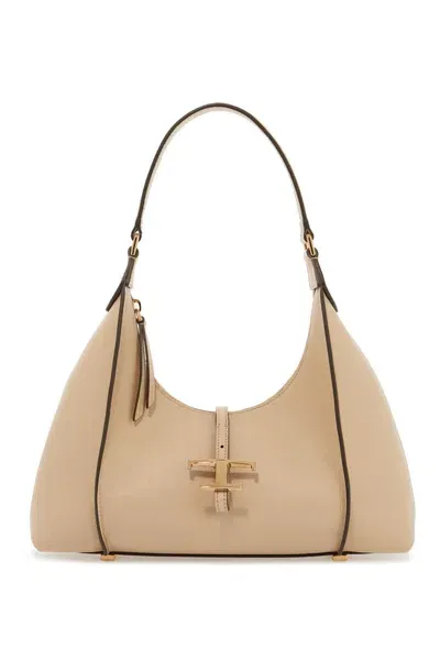 Tod's T Timeless Shoulder Bag In Beige