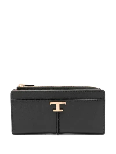 Tod's T Timeless Wallet In Black