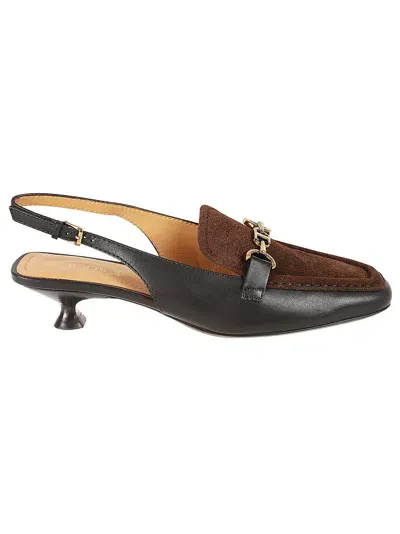 Tod's T35 Slingback Mules In Brown