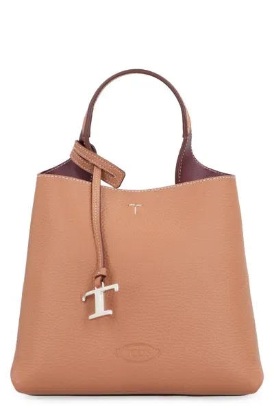 Tod's Timeless Leather Handbag In Leather Brown